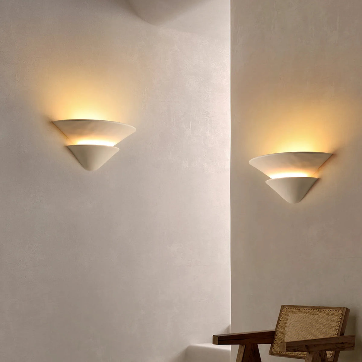 French Wabi Sabi Gypsum Wall Light