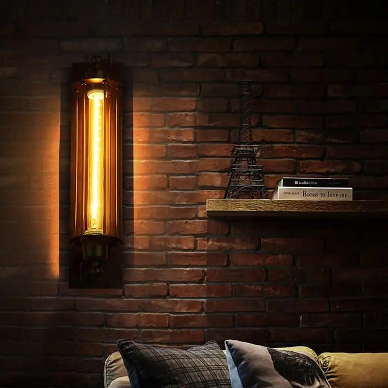 Retro Industrial Iron Tube Wall Light